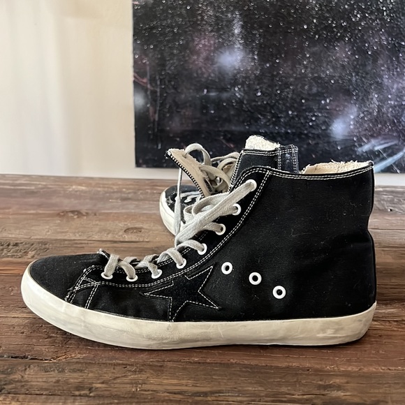Golden Goose high top sneakers. Size 44 or us 10. Worn a few times. Great shape! - Picture 5 of 6
